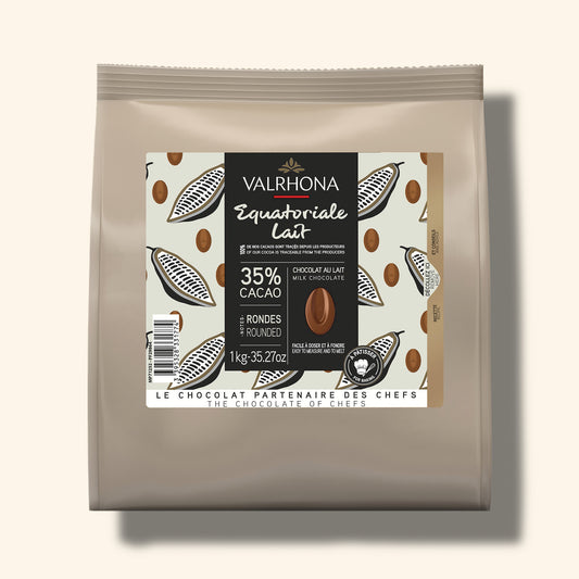 packaging chocolat au lait à pâtisser equatoriale de valrhona