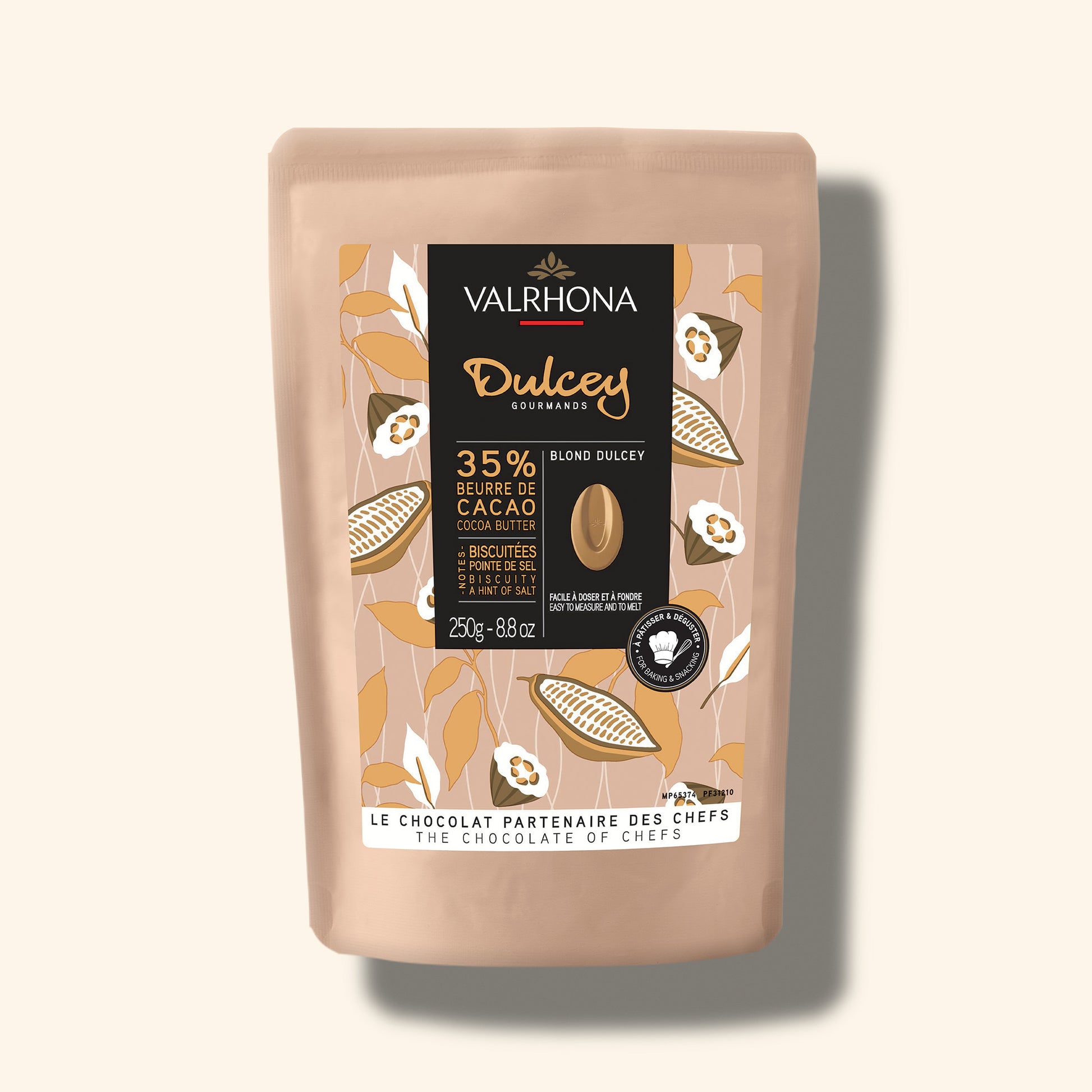 sac de chocolat à patisser dulcey 250g valrhona