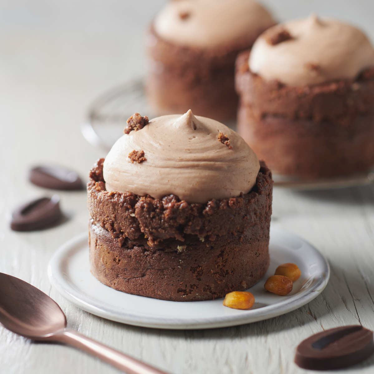 entremets inca au chocolat et maîs 