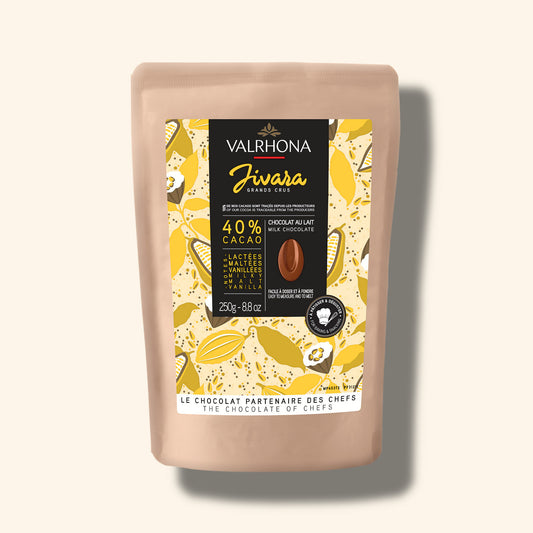 packaging chocolat au lait à pâtisser jivara de valrhona