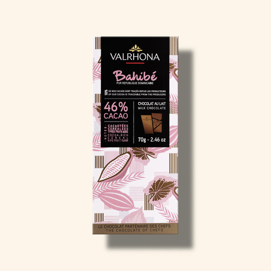 packaging tablette de chocolat bahibé de valrhona