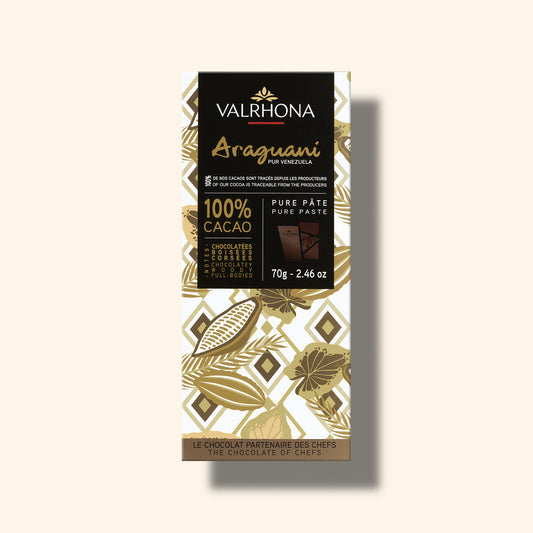 packaging tablette de chocolat araguani de valrhona