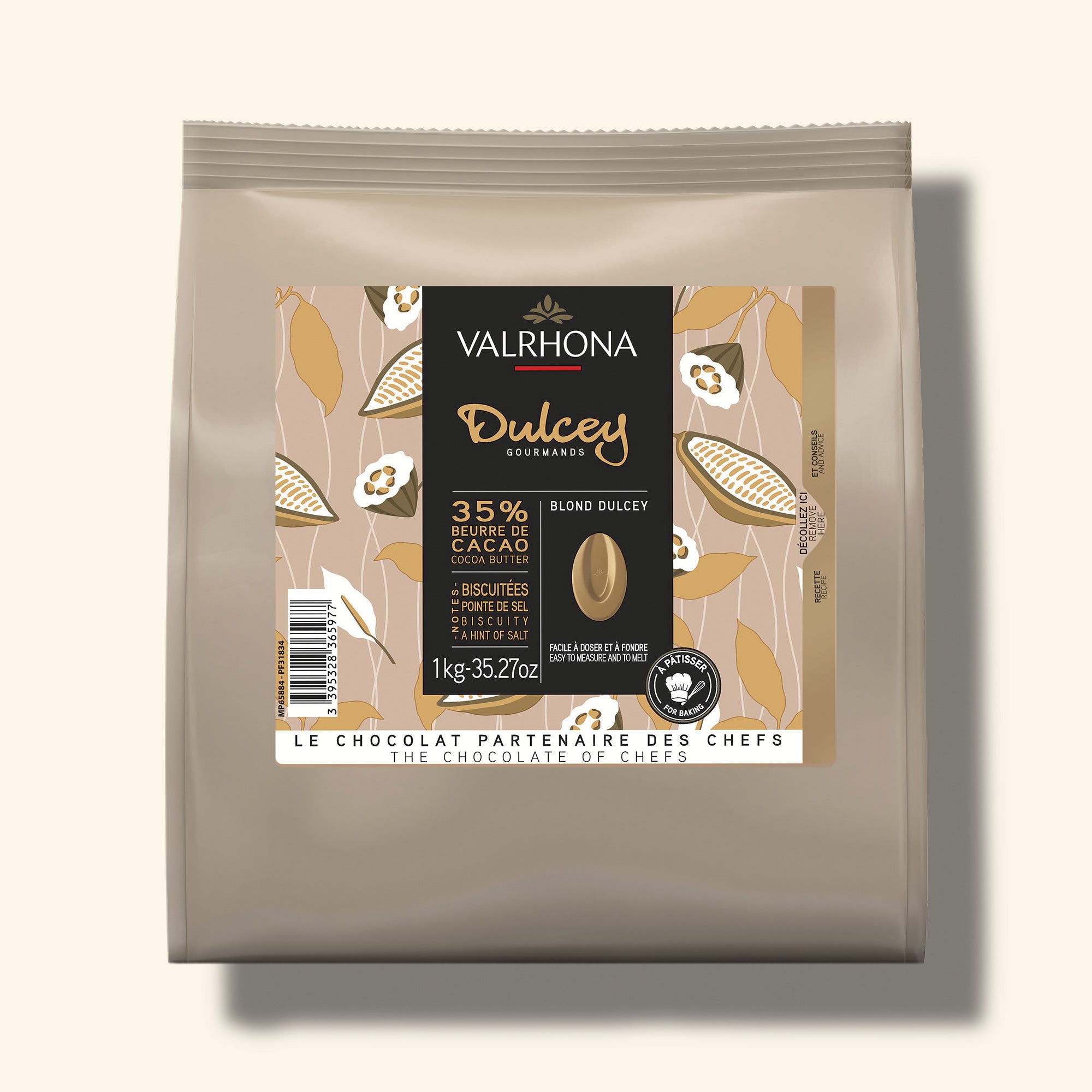 Sac de 1 kg de chocolat Dulcey - Valrhona 