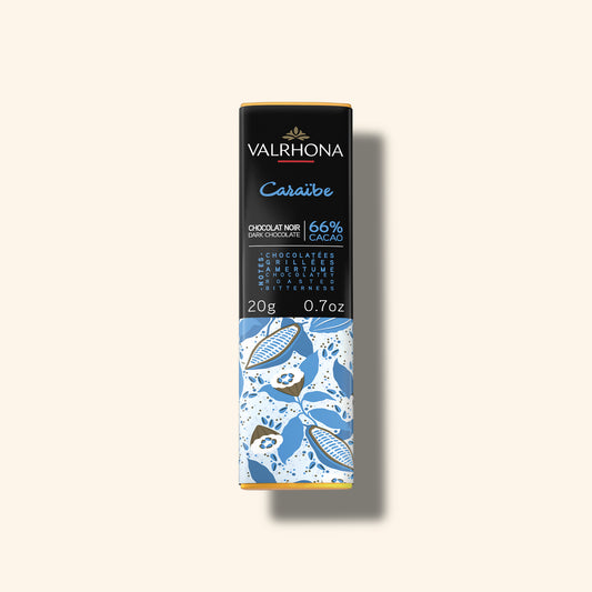 packaging de la mini tablette Caraibe de Valrhona