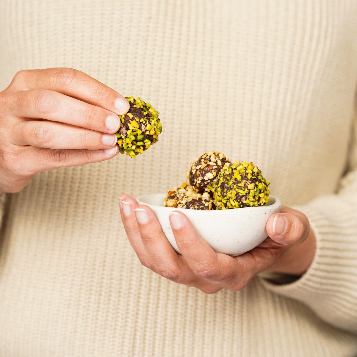 Energy balls avec pistaches hachées