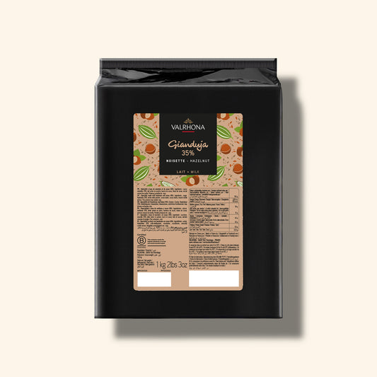 Packaging de face 1 kg de Gianduja - Valrhona 